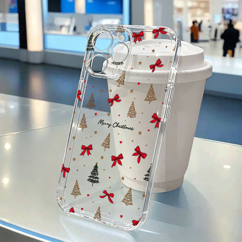 Red Bow Christmas Clear Shockp - Clear Shockproof Bumper Case review and price