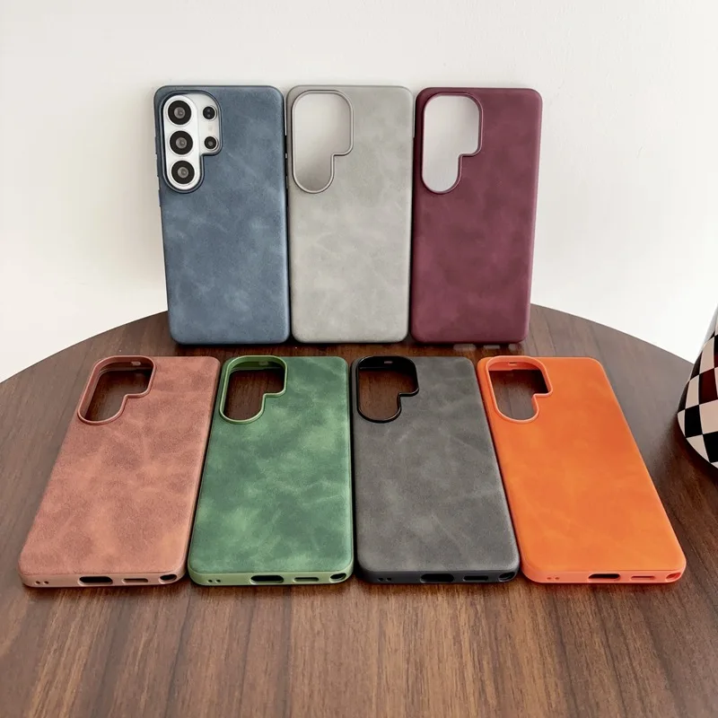 Retro PU Leather Texture Phone - Matte Hard Pc Back Case review and price